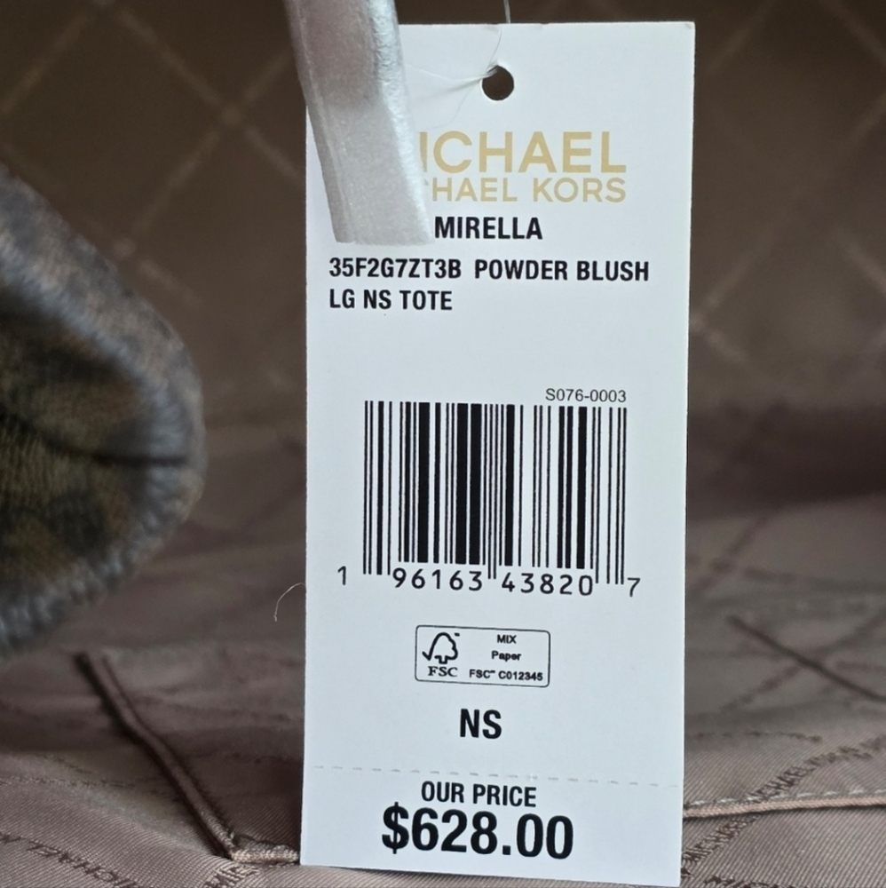 Michael Kors Mirella Logo Large Brown Tote - Picture 7 of 8